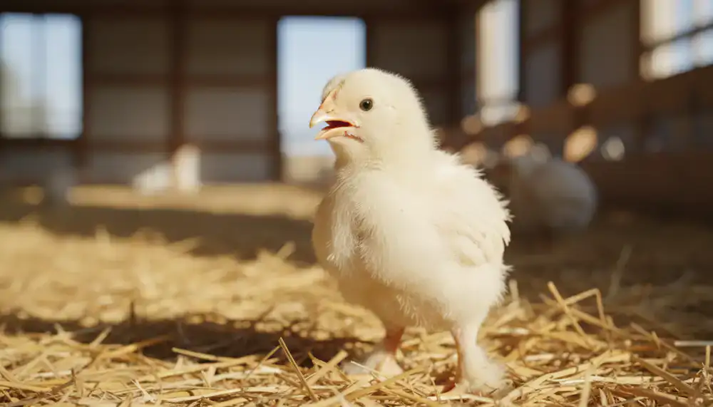 White meat bird chick