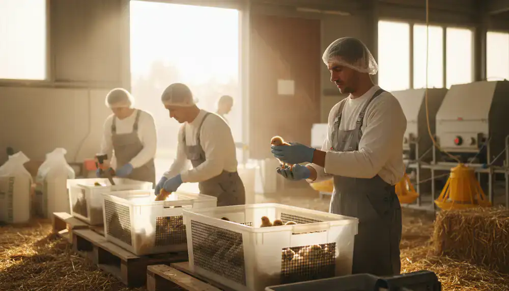 Preparing chicks for careful handover